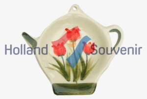 Teabag Tray Red Tulip - Ceramic