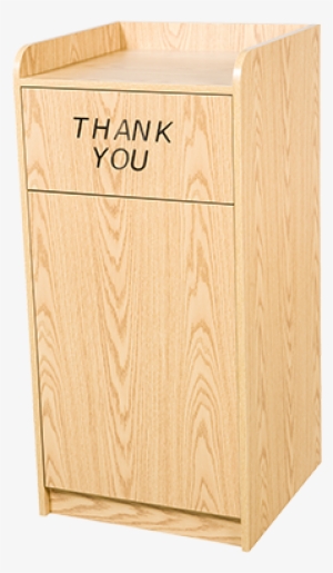 Oak Street M8520 Oak Assembled Trash Receptacle, Cabinet