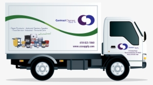 Contract Cleaners Supply Delivery - Truck Vector