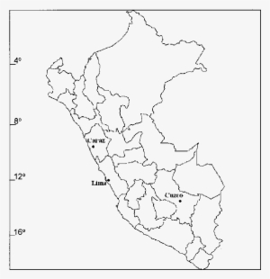 Map Of Peru Indicating The Sampled Regions - Map
