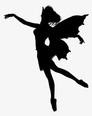 Gothicelements-62 Fairy Silhouettes Fairy14 Display - Dancing Fairy Silhouette