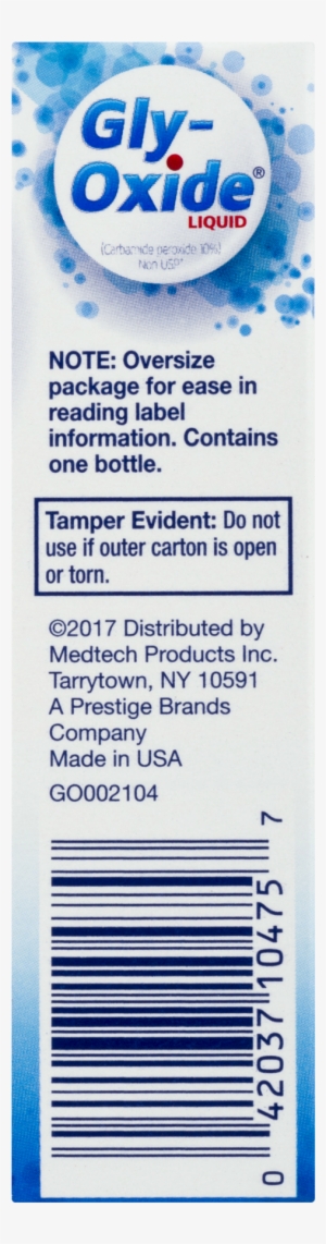 Gly Oxide Antiseptic Oral Cleanser - 0.5 Fl Oz Bottle - 1800x1800 PNG