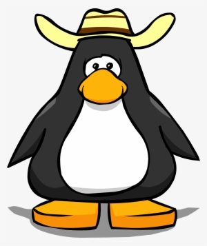 Tan Cowboy Hat Pc - Club Penguin Wearing Hat