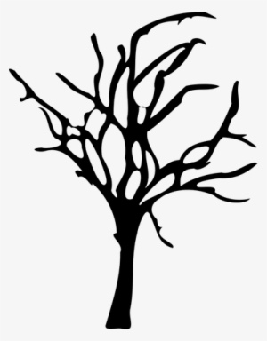 7533 Oak Tree Silhouette Clip Art Public Domain Vectors - Dead Tree Cartoon Png