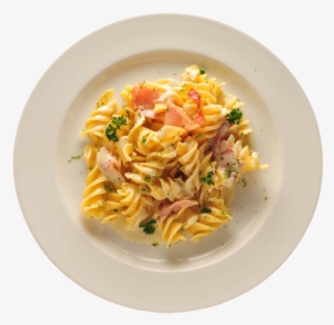 An Image Of Gran Fusili Formaggi E Crudo Pasta Dish - Pasta