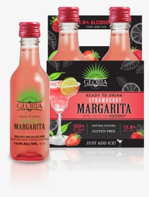 Strawberry Margarita Wine Cocktail 4 Pack 187 - Gloria Margarita Wine Cocktail