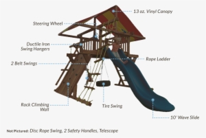 Pot Of Gold - Heartland 5 Star Admiral Wood Playset With Swings 40092
