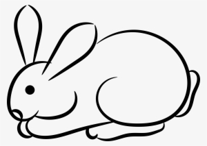 Clipart - Rabbit Black And White Png