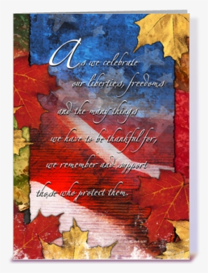Card Front Large - Patriotic Thanksgiving