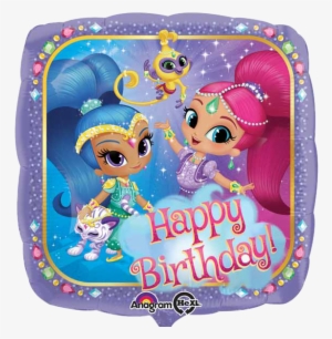 Shimmer And Shine Large Bday Foil Balloon - Shimmer And Shine Balloon