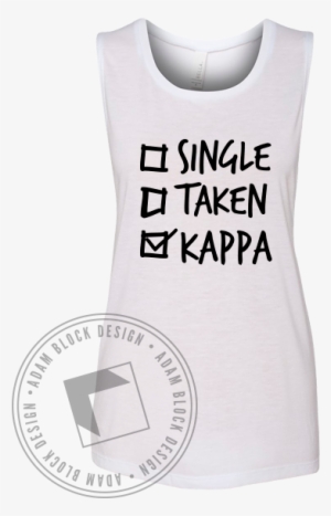 Kappa Kappa Gamma Single Taken Tank By Adam Block Design - Kale Me Large Tote Bag, Adult Unisex, Natural, Large
