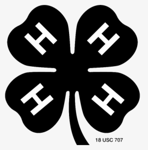 B/w 4-h Clover Png - Black 4 H Clover