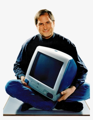 Steve Jobs With Imac G3 Blue - Jonathan Ive Apple Designer