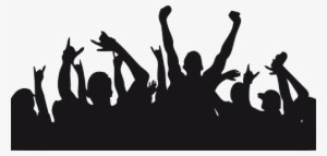 Picture Black And White Crowd Applause Clipart - Youth Silhouette