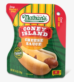 Coney Island Cheese Sauce Hot Dog Topping - Nathan's Hot Dogs