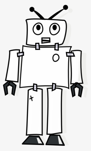 Robot Clipart Halloween - Robot Png Black And White