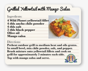Grilled Yelowtail With Mango Salad - Bruschetta