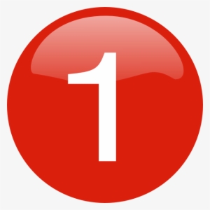 Number 1 Png - Red Circle