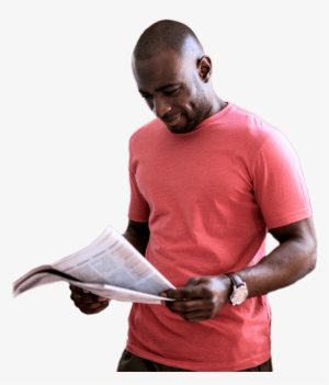 Man Reading Newspaper - People Reading Newspaper Png