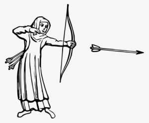 Bow And Arrow Archery Drawing Bow Draw - Arrow And Bow In Drawing