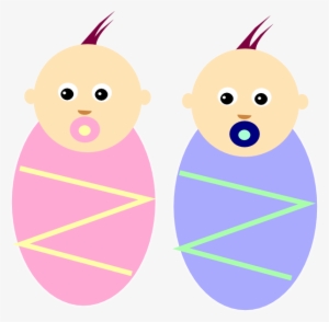 Girl Twin Babies Clipart