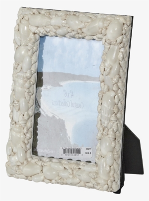 White Shells Photo Frame 4x6" Glass Pane - White Shells Seashells Photo Frame 4x6" Glass Pane