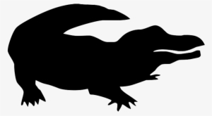 Vector Transparent Download Book Silhouette Clip Art - Transparent Alligator Silhouette