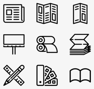 Print 100 Icons - Stationery Icon