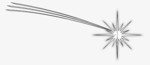 Black And White Shooting Star - Shooting Star No Background