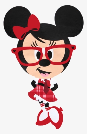 Geek Clipart Cute - Nerd Minnie Mouse