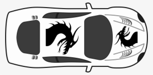 Dragon Paint Job On Car Top View Svg Transparent - Car Clipart Top View