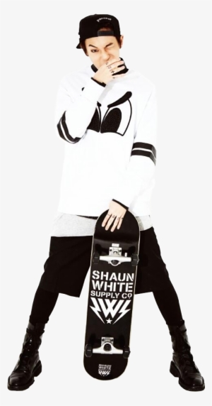 Png Black And White Download Teen Top Png By Dyoomma - Shaun White Core Series Skateboard