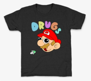 Mario On Drugs Kids T-shirt - Snake Eyes Gi Joe T Shirt
