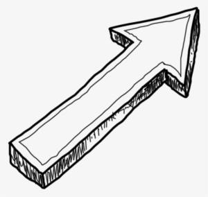 Arrow Doogle Top Right - Anak Panah Doodle