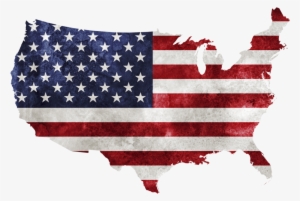 Grunge Bless America - Us Shaped American Flag