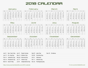 Calendar Png 2018 Download Free Download - Number