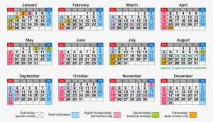 Calendar - Transparent Calendar English 2018