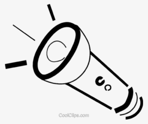 Flashlight Royalty Free Vector Clip Art Illustration - Flash Light Clip Art Black And White