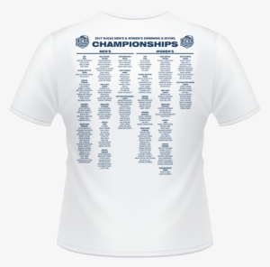 2017 Njcaa Swim & Dive Championship White T-shirt - Active Shirt