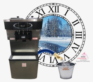 How To Winterize & Prepare Your Frozen Dessert Machine - Personalised Distressed Cream Round Glass Wall Clock