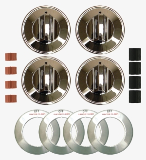Universal 4 Pack Chrome Replacement Knob Kit