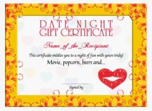 Date Night Gift Certificate - Email