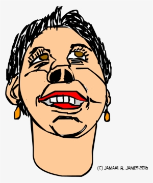 Woman's Face Underneath Reference Created By Cartoonist - Cartoon