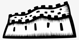 Vector Illustration Of Great Wall Of China Fortification - Illustration