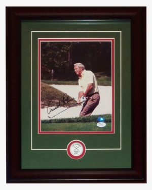 Arnold Palmer Autographed Golf Photo Deluxe Framed