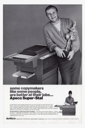Apeco Copymaker, Trophy, Arnold Palmer, Advertisement