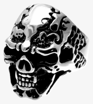 Fanged Tribal Skull Ring