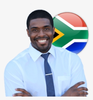South African Man And Flag - Businessperson