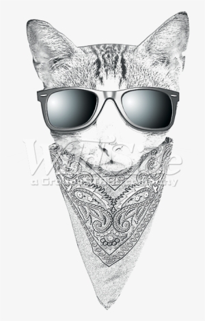 Cat Face With Sunglasses And Bandana - Cat Sunglasses Bandana Animal Lover Mens Tank Top