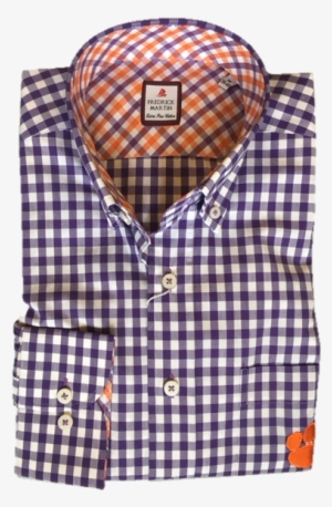 Image - Clemson University Gingham - Purple